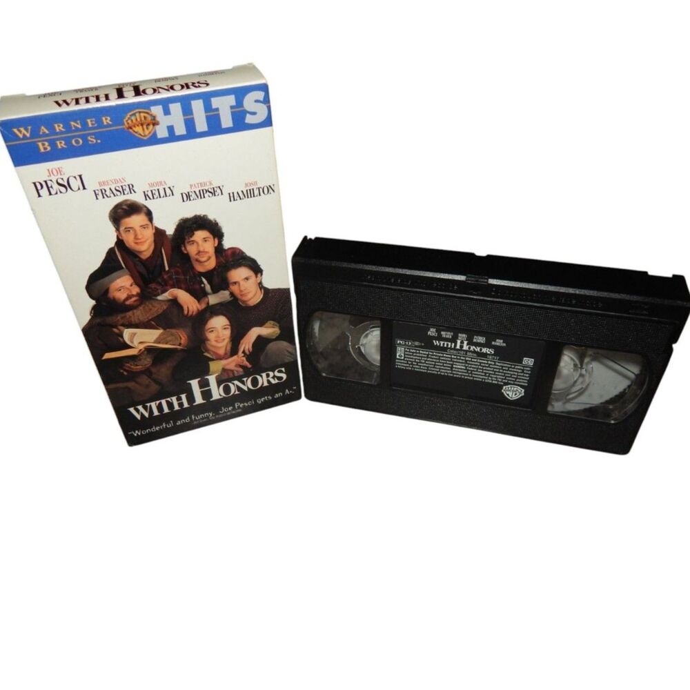 WITH HONORS Joe Pesci Brendan Fraser Moira Kelly Patrick Dempsey vintage VHS